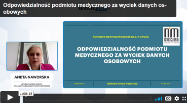 Odpowiedzialność podmiotu medycznego za wyciek danych osobowych