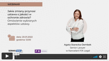 Agata Starecka-Dembek: Jakie zmiany przynosi ustawa o jakości w ochronie zdrowia?